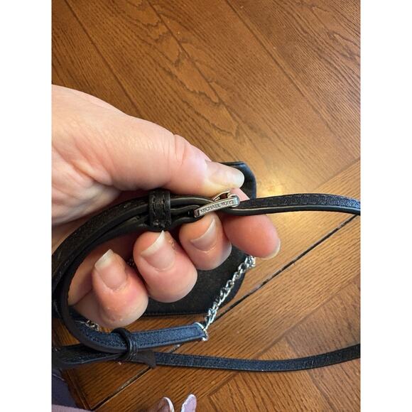 Michael Bag Jet Set Travel Medium Dome Crossbody Bag Purse Black Chain EUC - Picture 5 of 8